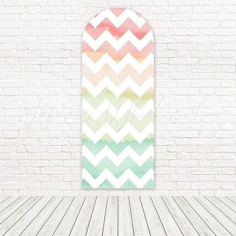 Toile de fond pour arche motif rayure audacieuse chevron coloré pour fête vibrante
