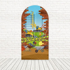 Toile de fond pour arche industriel chantier construction pour célébrations à thème