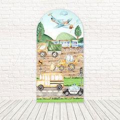 Toile de fond pour arche thème construction pour événements constructeur excitants et créatifs