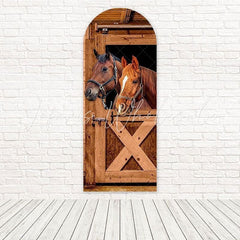Toile de fond pour arche décor grange rustique écurie campagne pour événement western