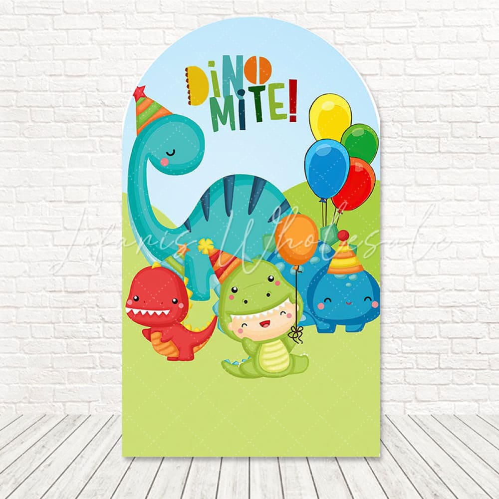 Toile de fond pour arche thème fête Dino Mite Roar pour fête bébé dino