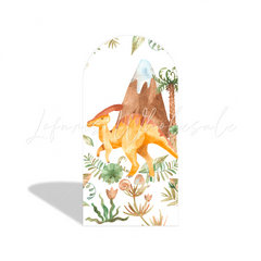 Toile de fond pour arche Baby Shower anniversaire dessin animé dinosaure