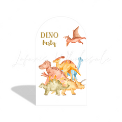 Toile de fond pour arche Baby Shower anniversaire dessin animé dinosaure