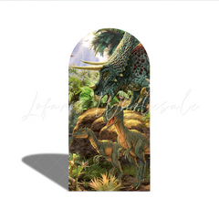 Toile de fond pour arche fête anniversaire Baby Shower thème Dinosaure