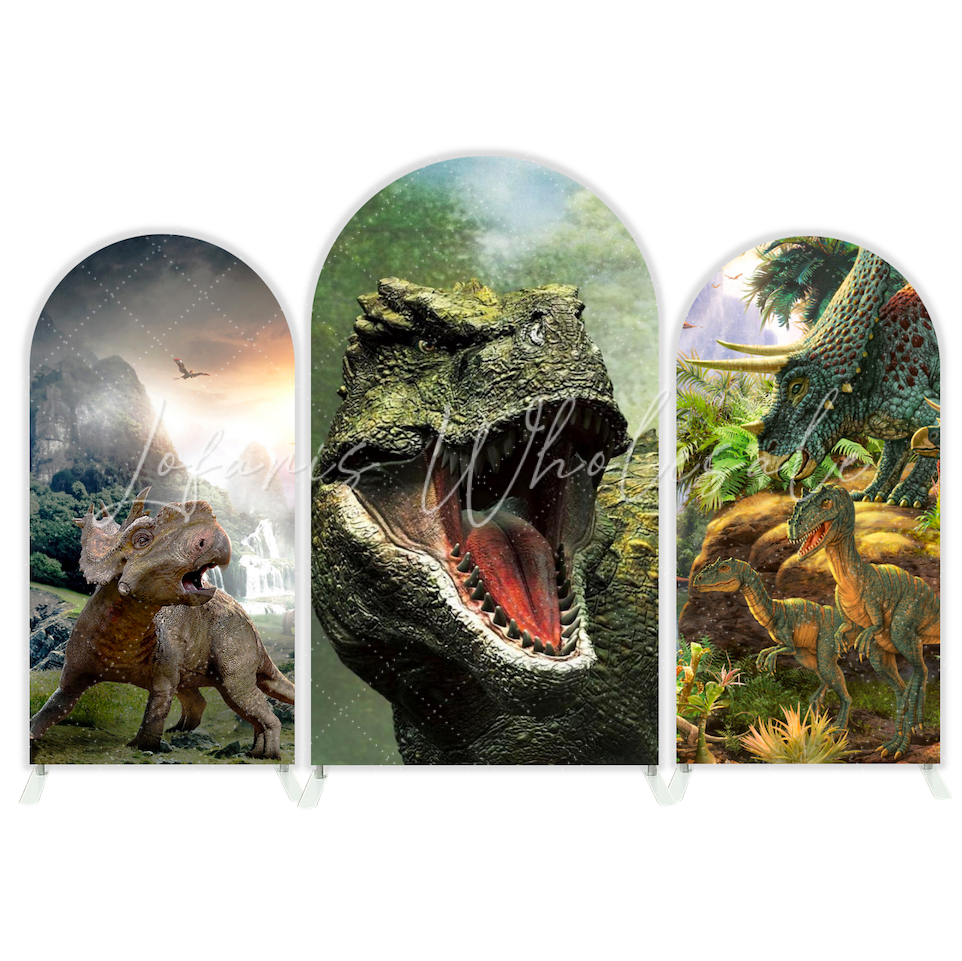 Toile de fond pour arche fête anniversaire Baby Shower thème Dinosaure