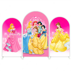 Toile de fond pour arche Joyeux Anniversaire Princesses Disney