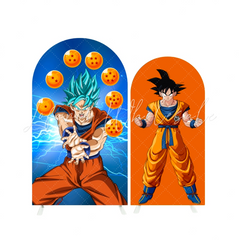 Toile de fond pour arche fête anniversaire thème Dragon Ball