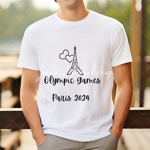 T-shirt à manches courtes Tour Eiffel Olympique Paris 2024