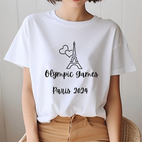 T-shirt à manches courtes Tour Eiffel Olympique Paris 2024