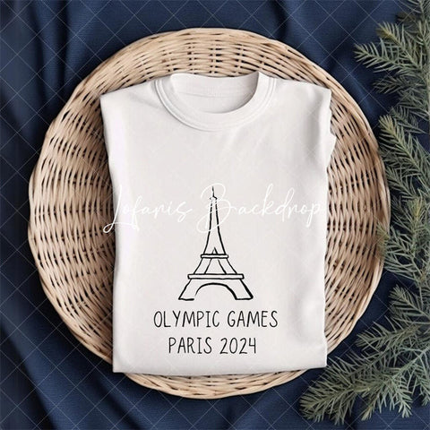 T-shirt à manches courtes olympiques Tour Eiffel Paris 2024