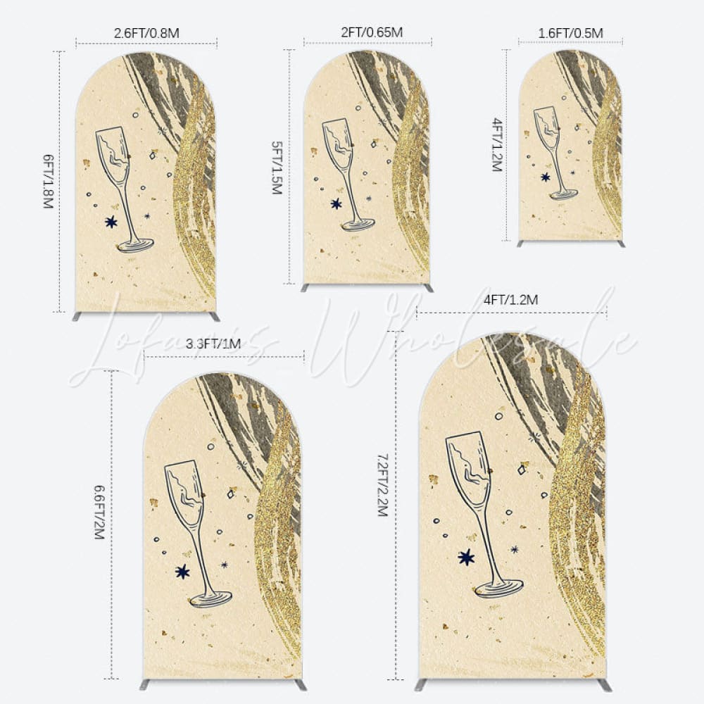 Toile de fond pour arche Nouvel An élégant pour look fête festive