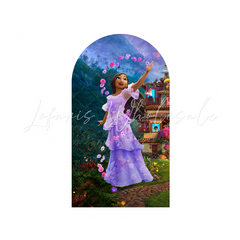 Toile de fond pour arche fête anniversaire thème Encanto