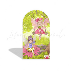 Toile de fond pour arche fête anniversaire thème Fée
