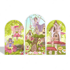 Toile de fond pour arche fête anniversaire thème Fée