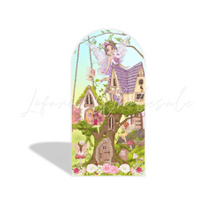 Toile de fond pour arche fête anniversaire thème Fée