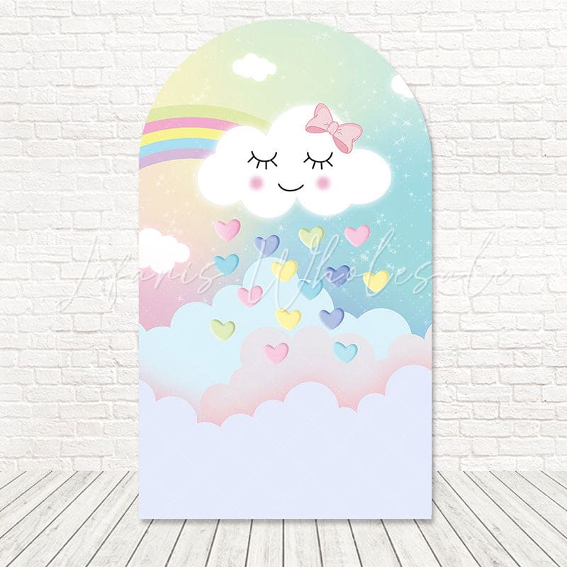Toile de fond pour arche pluie amour conte de fées pour thèmes événement magique et rêveur