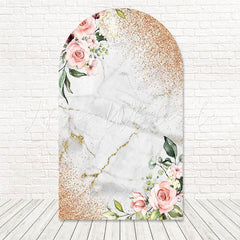 Toile de fond pour arche marbré paillettes florales pour événements glamour et élégants