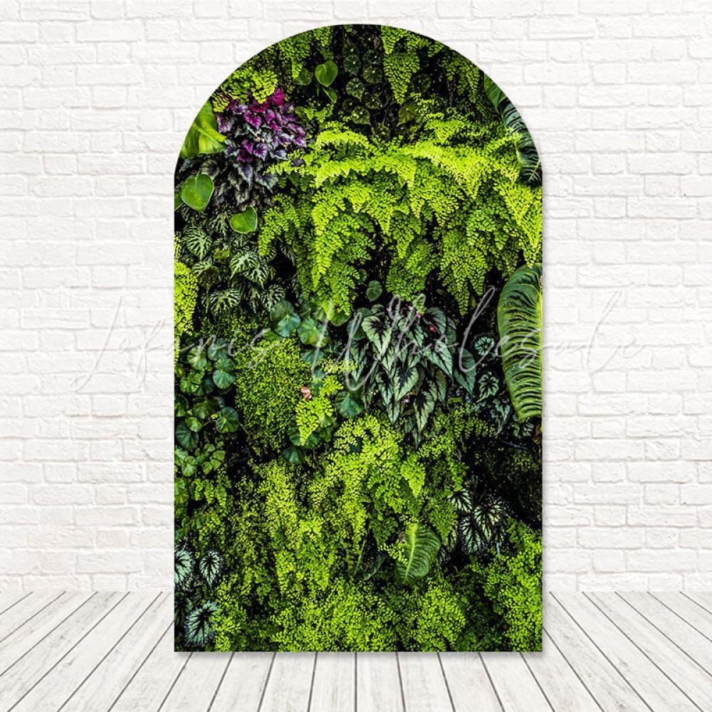 Toile de fond pour arche feuillage forêt verdure pour ambiance fête nature