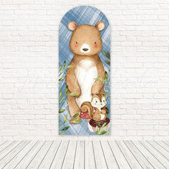 Toile de fond pour arche ours animal forêt pour décor fête thème rustique