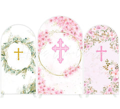 Toile de fond pour arche fête baptême Baby Shower Dieu bénisse