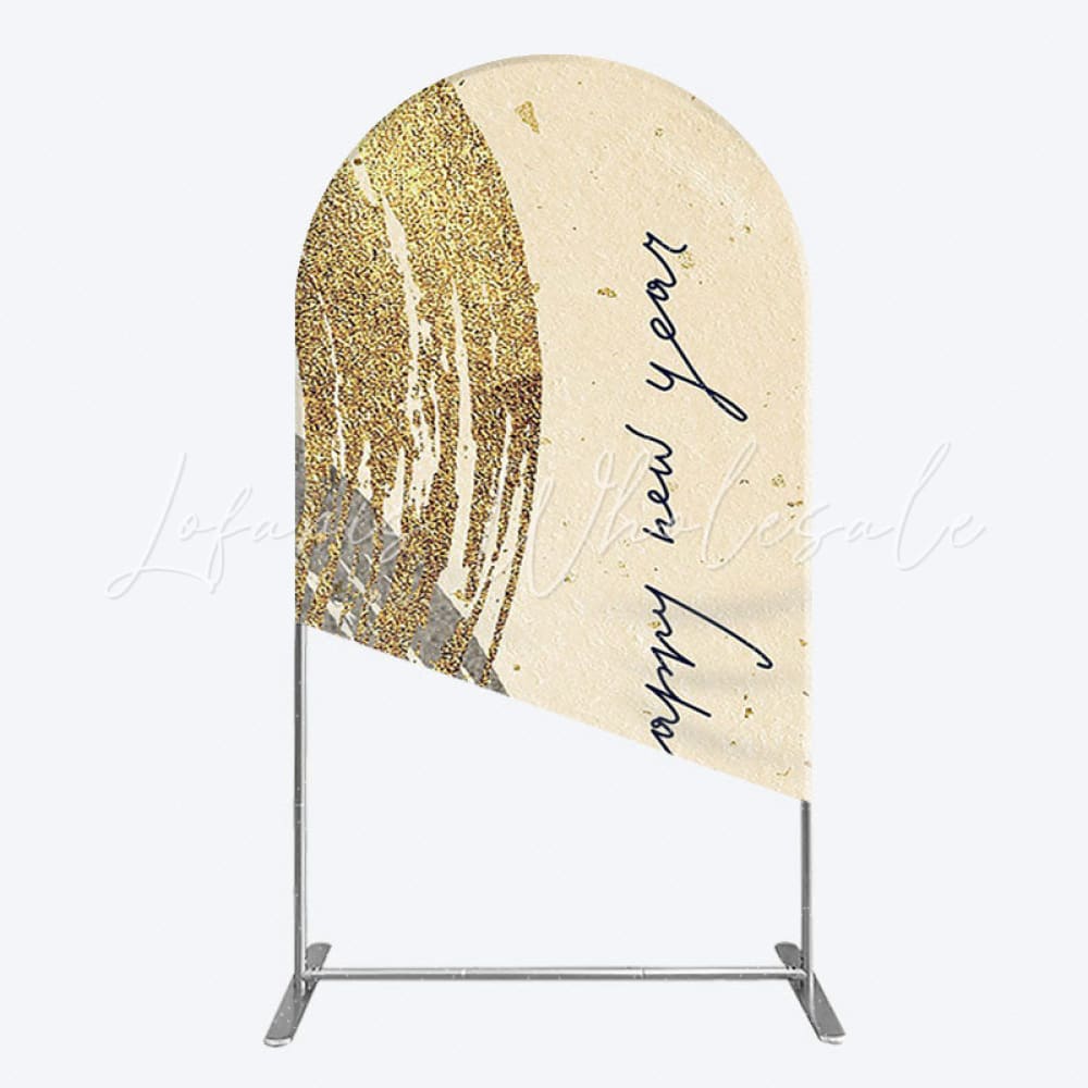 Toile de fond pour arche or et noir pour célébration Nouvel An