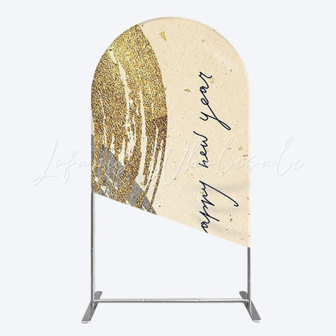 Toile de fond pour arche or et noir pour célébration Nouvel An