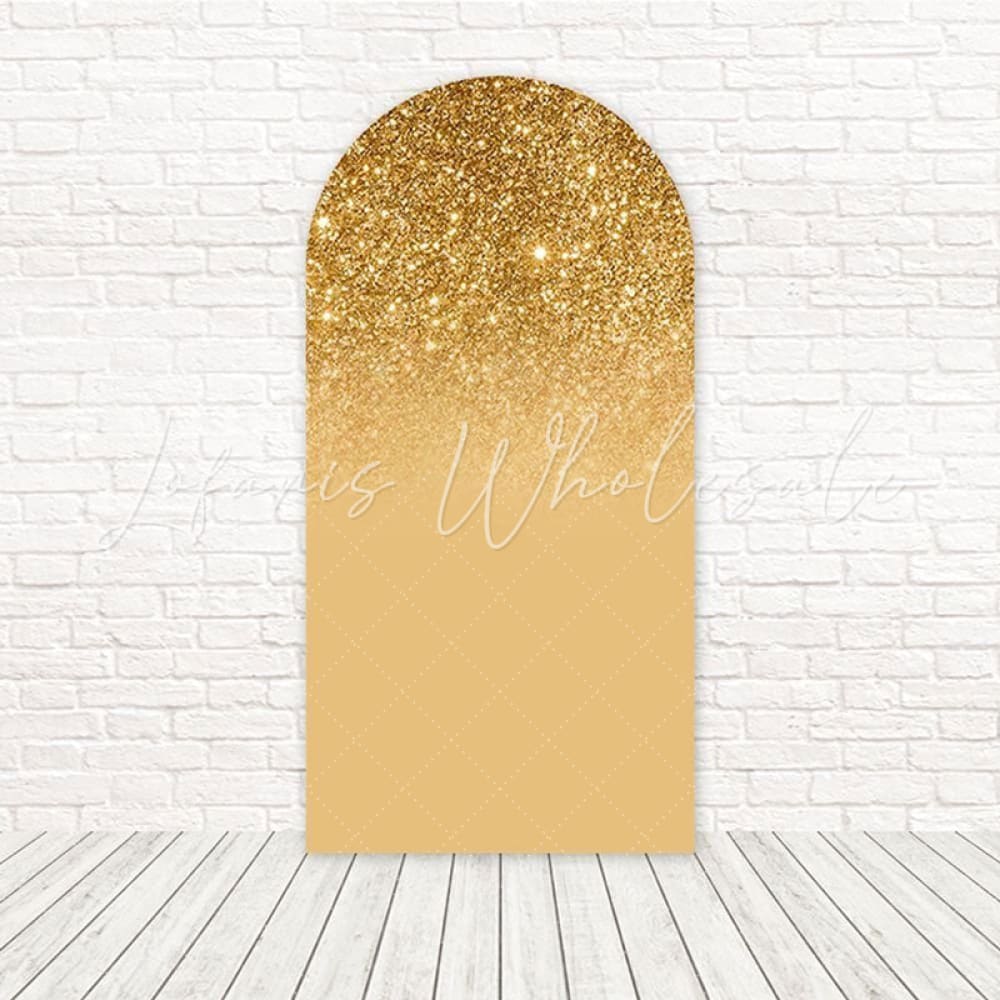 Toile de fond pour arche brillance élégante paillettes or pour décor fête glamour