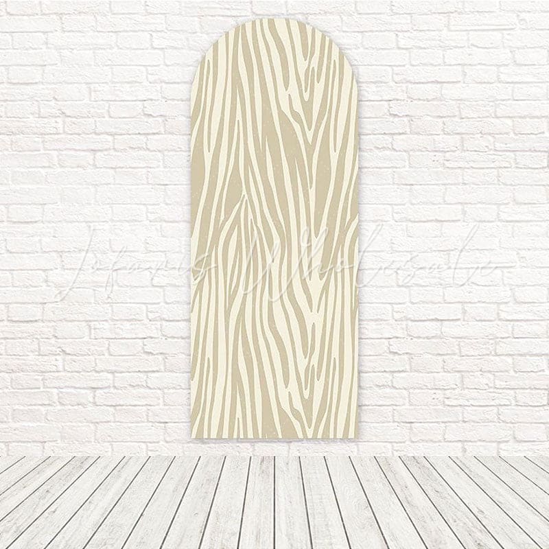 Toile de fond pour arche imprimé zèbre gris pour événements chics et modernes