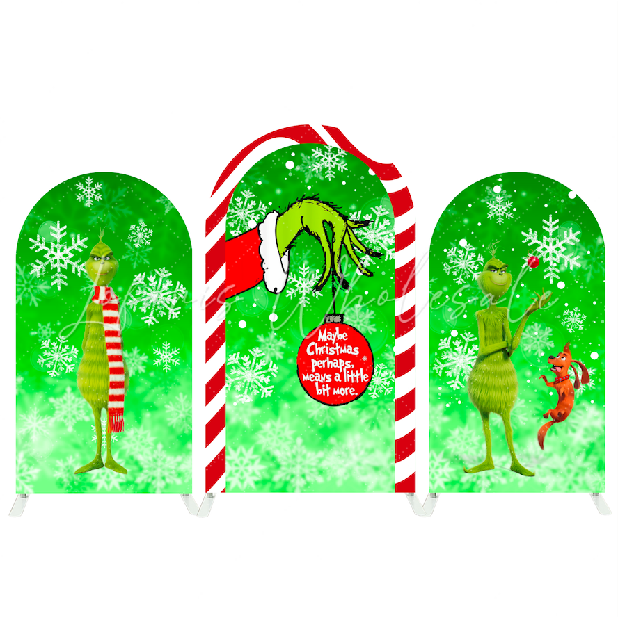 Toile de fond pour arche Joyeux Anniversaire dessin animé Le Grinch