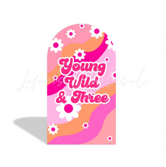 Toile de fond pour arche fête anniversaire Groovy Three