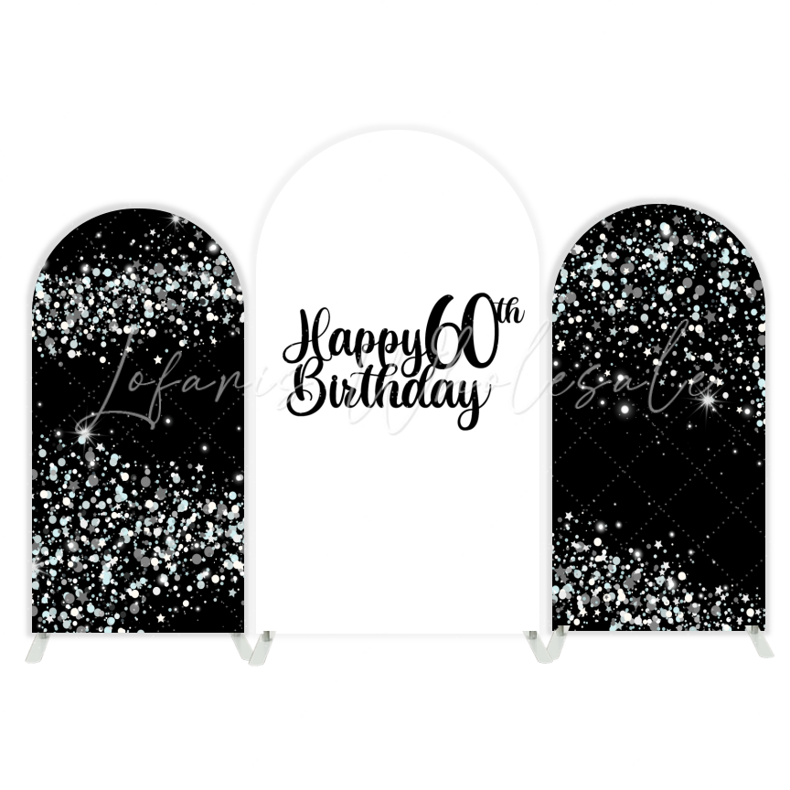 Toile de fond pour arche fête Joyeux 60e Anniversaire