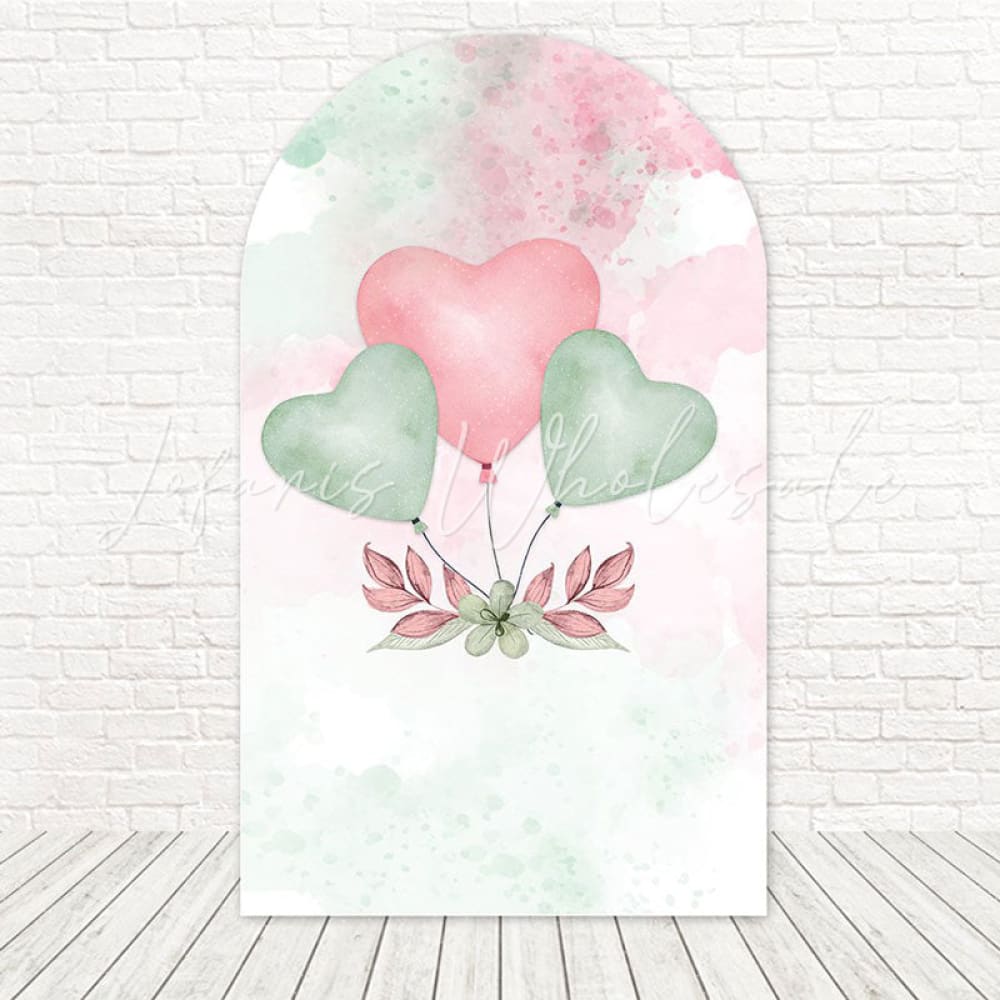Toile de fond pour arche ballons cœur révélation genre pour ensemble célébration