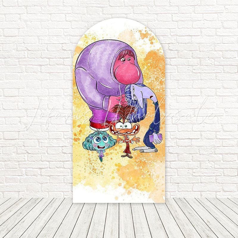 Toile de fond pour arche personnages drôles Vice-Versa pour événement film d'animation