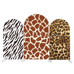 Toile de fond pour arche Joyeux Anniversaire thème animaux jungle safari