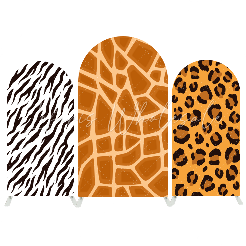 Toile de fond pour arche peau girafe guépard léopard zèbre animal safari jungle pour Baby Shower Joyeux Anniversaire