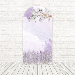 Toile de fond pour arche floraison calme jardin lavande pour événement extérieur paisible