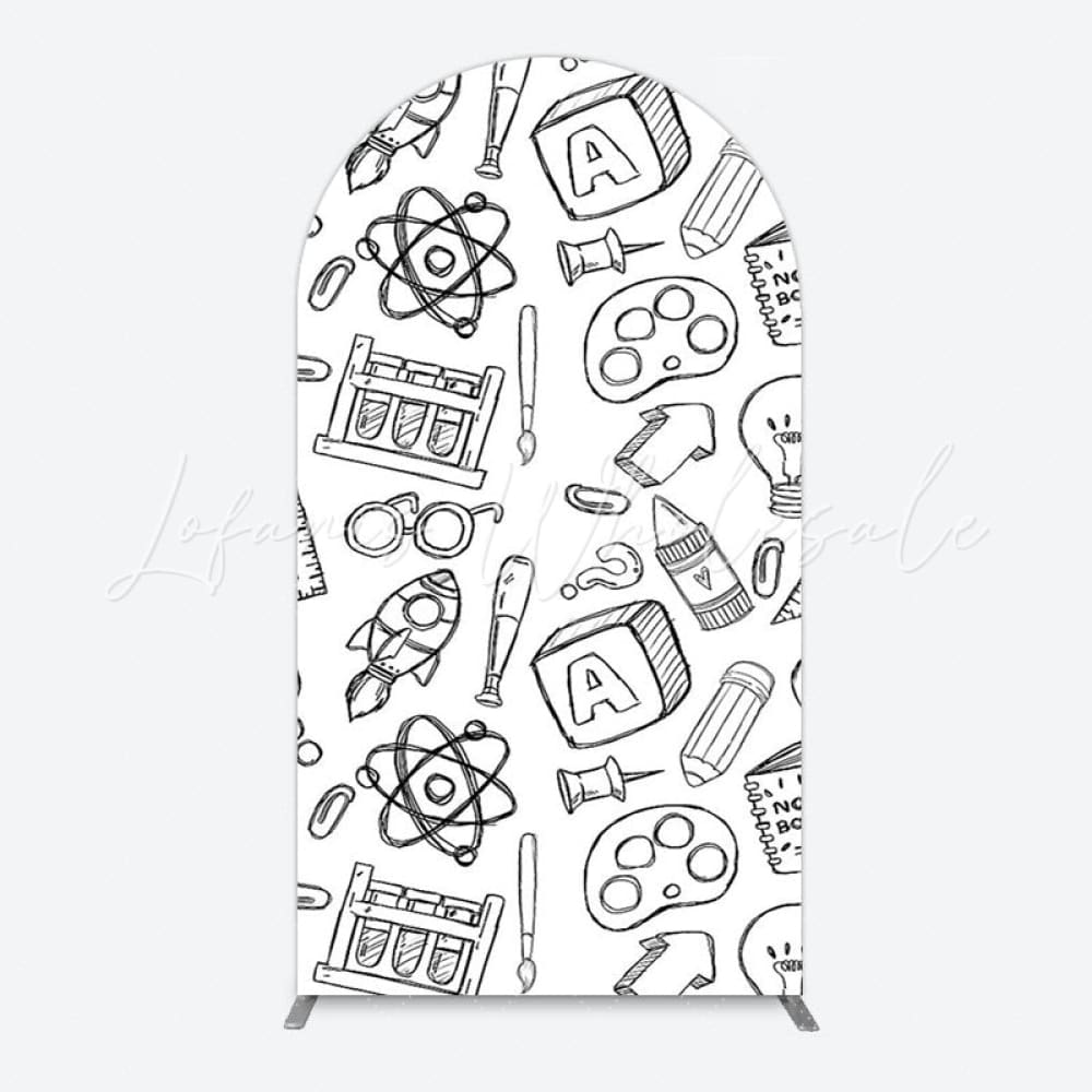 Toile de fond pour arche thème apprentissage pour décoration fête enfants