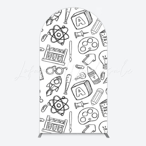 Toile de fond pour arche thème apprentissage pour décoration fête enfants
