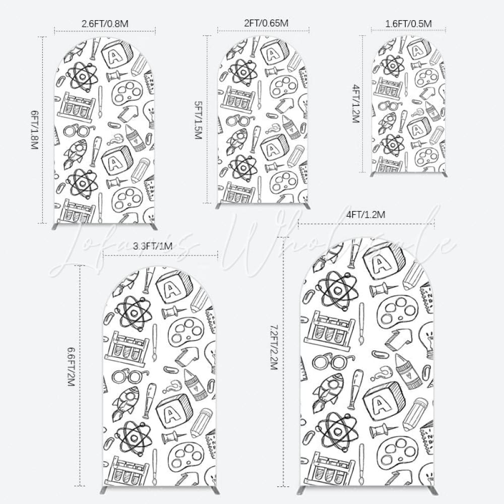 Toile de fond pour arche thème apprentissage pour décoration fête enfants
