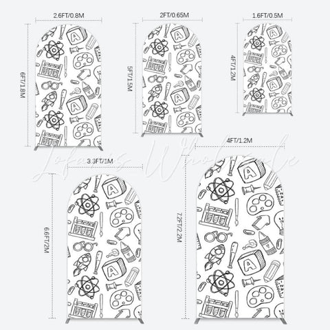 Toile de fond pour arche thème apprentissage pour décoration fête enfants