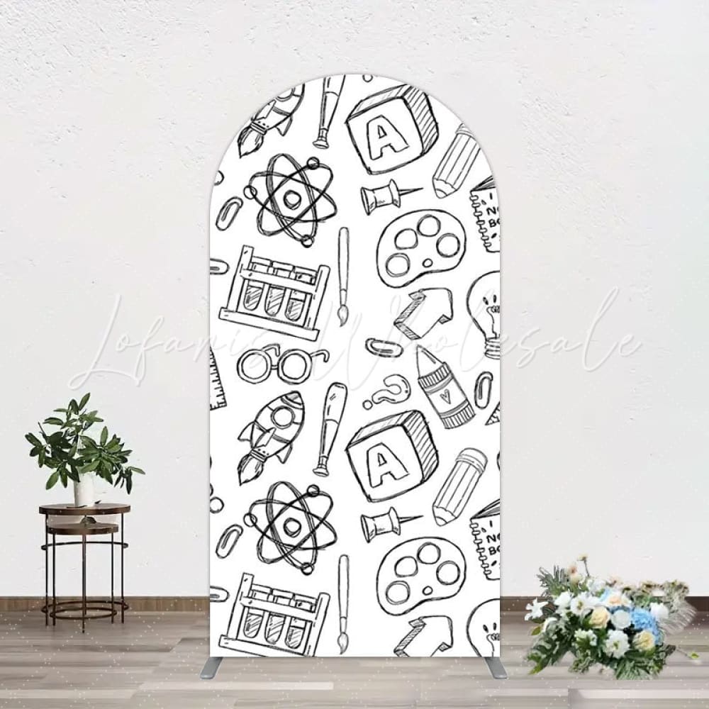 Toile de fond pour arche thème apprentissage pour décoration fête enfants
