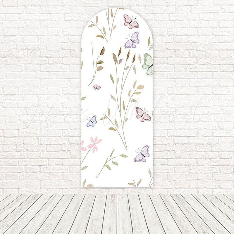 Toile de fond pour arche nature papillons feuilles pour occasions fantaisistes