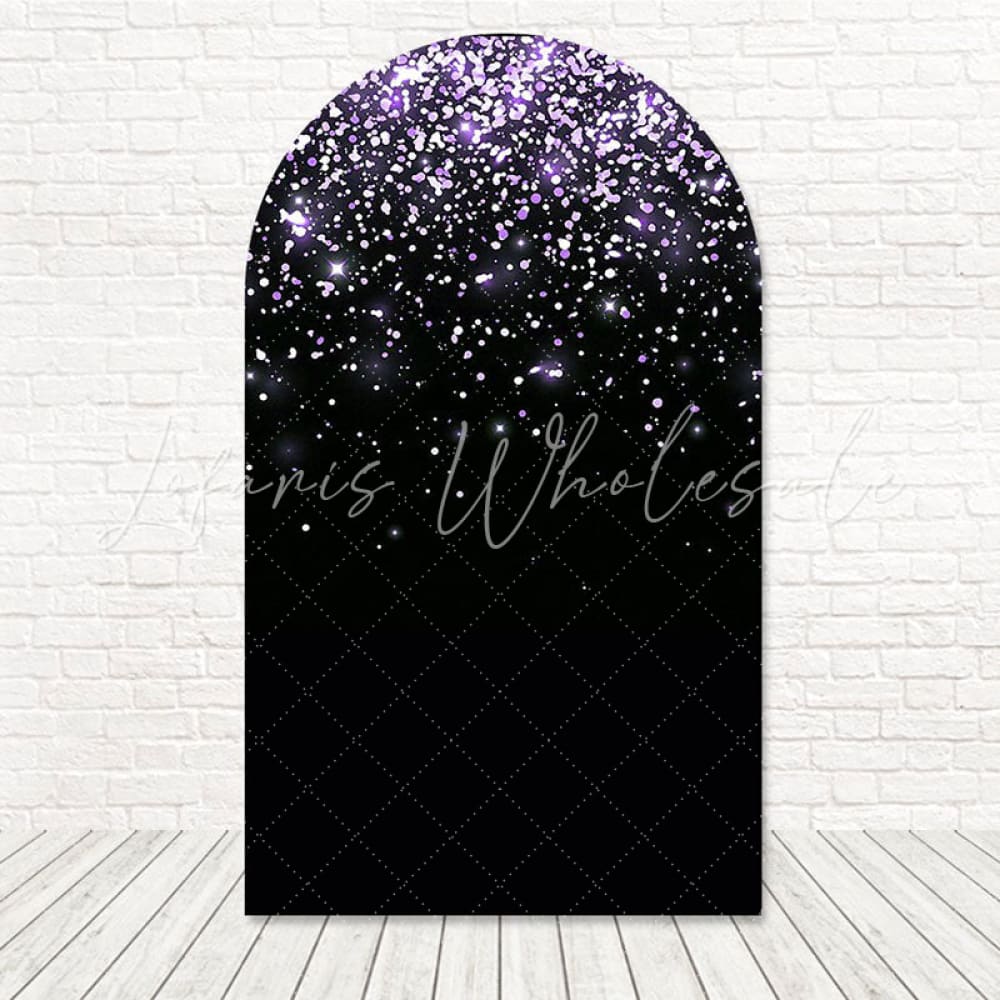 Toile de fond pour arche paillettes lilas scintillement doux pour fête élégante