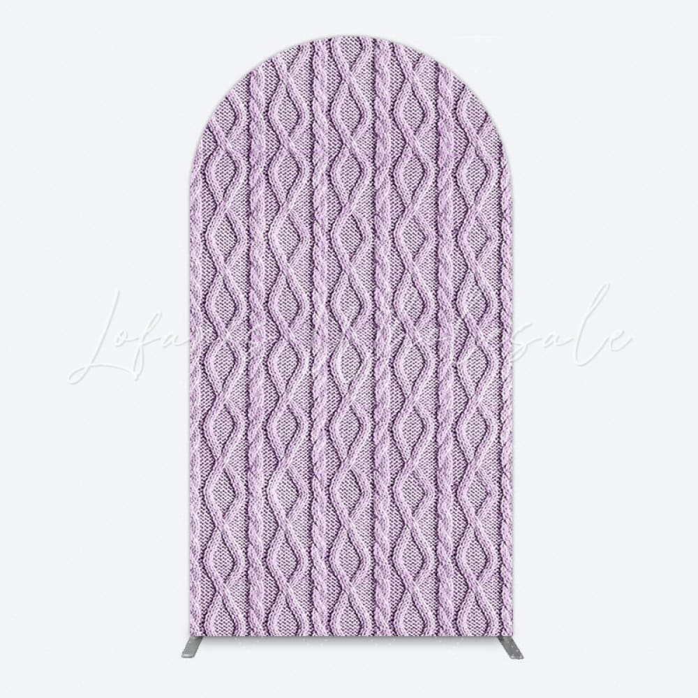 Toile de fond pour arche texture tricot lilas pour fête de printemps fille