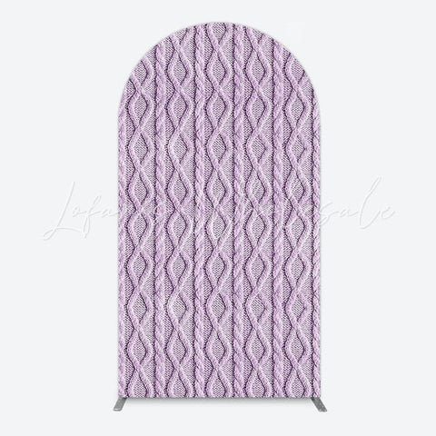 Toile de fond pour arche texture tricot lilas pour fête de printemps fille