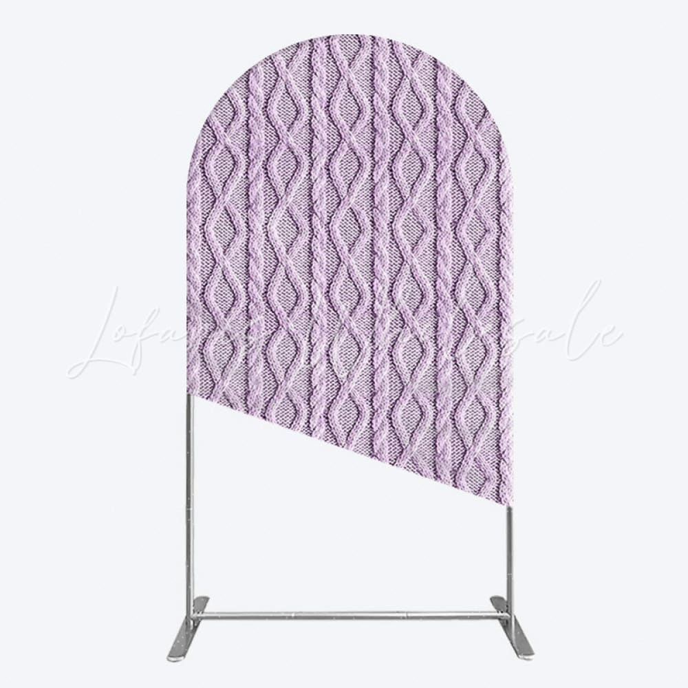 Toile de fond pour arche texture tricot lilas pour fête de printemps fille