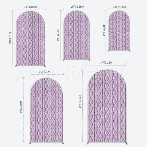 Toile de fond pour arche texture tricot lilas pour fête de printemps fille