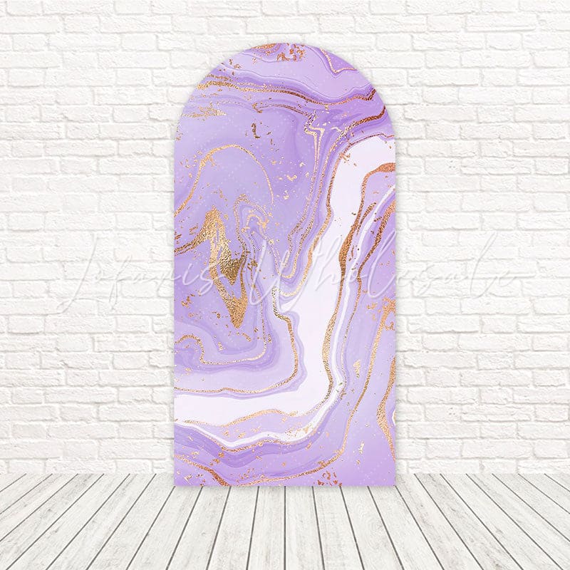 Toile de fond pour arche tourbillon ton doux marbre lilas pour ensemble événement élégant