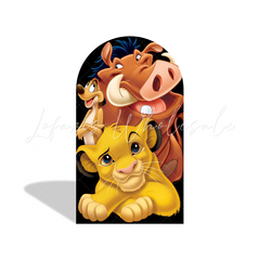 Toile de fond pour arche fête anniversaire Baby Shower Le Roi Lion
