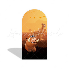 Toile de fond pour arche fête anniversaire Le Roi Lion
